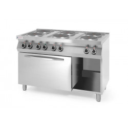 KUCHNIA ELEKTRYCZNA 6-PŁYTOWA KITCHEN LINE Z KONWEKCYJNYM PIEKARNIKIEM ELEKTRYCZNYM GN 1/1