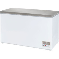 Zamrażarka skrzyniowa z pokrywą ze stali nierdzewnej, V 390 l