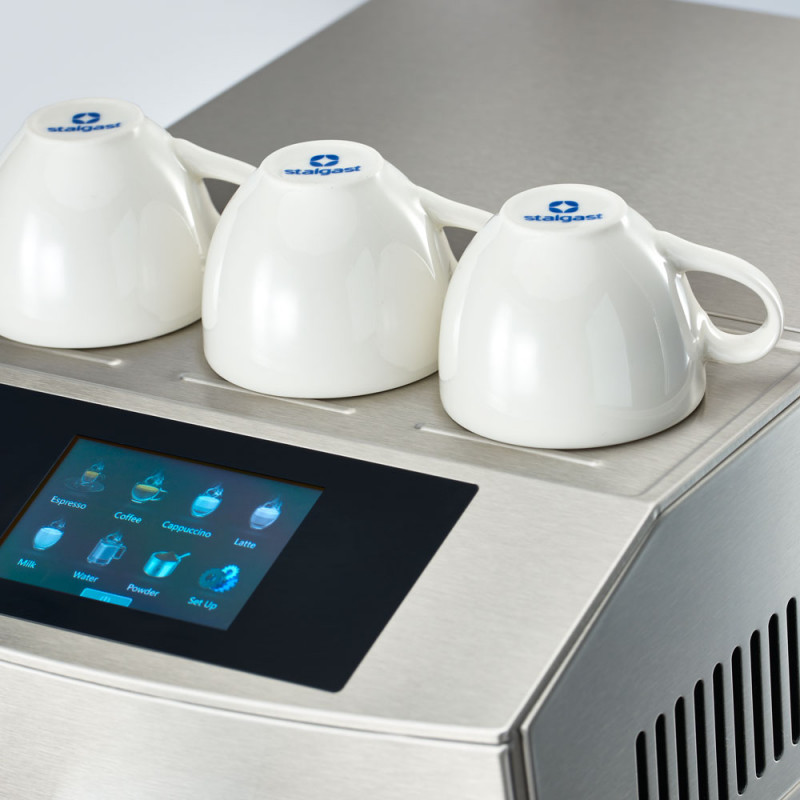 Ekspres automatyczny do kawy z wysuwanymi szufladami, stal nierdzewna