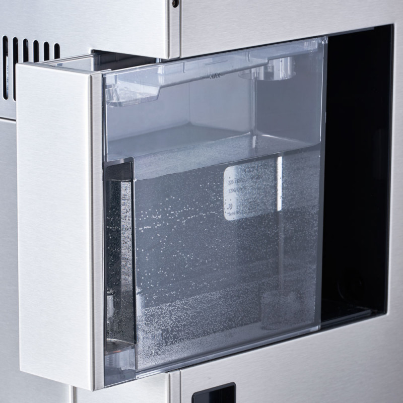 Ekspres automatyczny do kawy z wysuwanymi szufladami, stal nierdzewna