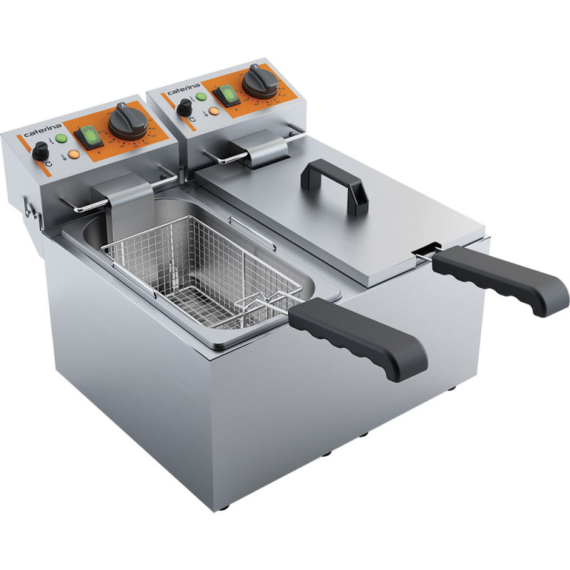 Frytownica elektryczna, 2-komorowa, Caterina, V 2x5 l, P 4 kW