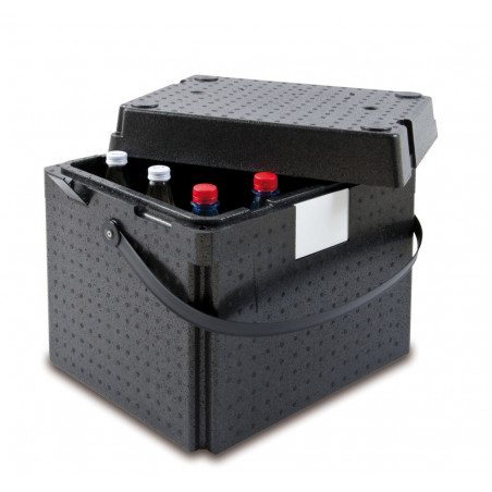 Pojemnik termoizolacyjny, czarny z uchwytem, V 31 l