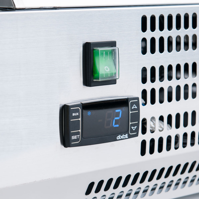 Witryna chłodnicza nastawna z szybą, 7 x GN 1/4