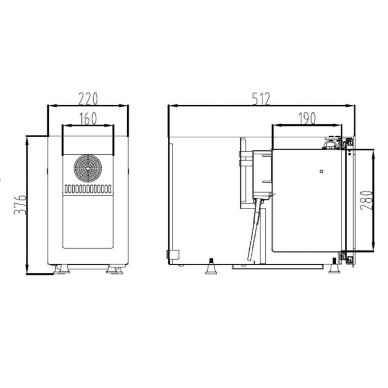 Lodówka, chłodziarka do mleka, Stalgast