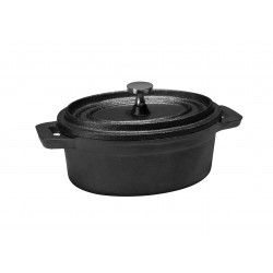 Mini garnek żeliwny z pokrywą, 120x90 mm