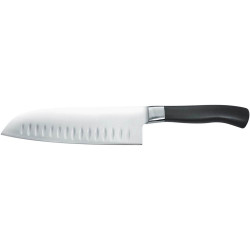 Nóż Santoku, karbowany, kuty, Elite, L 130 mm