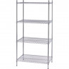 Regał chromowany, 4 półki, składany, 908x610x1800 mm