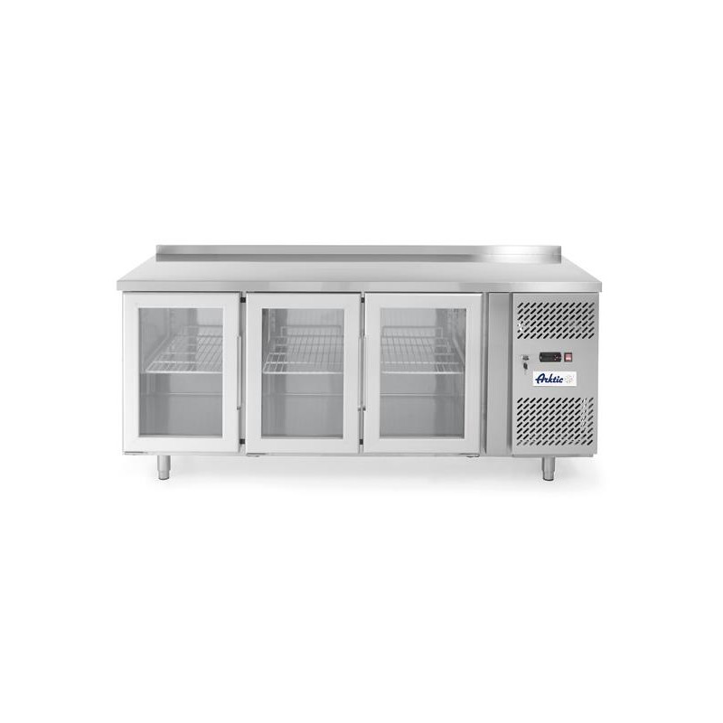 Stół chłodniczy 3-drzwiowy, przeszklony z agregatem bocznym