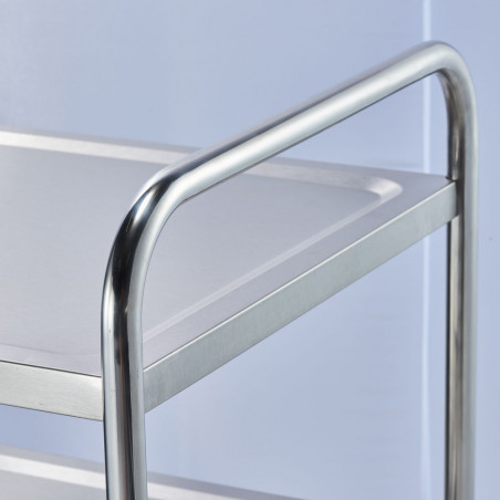 Wózek kelnerski ze stali nierdzewnej, 3-półkowy