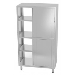 Szafa przelotowa ze stali nierdzewnej drzwi suwane dzielone 1200x600x1800