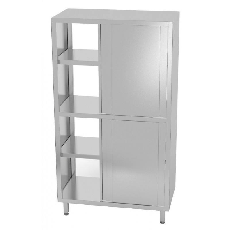 Szafa przelotowa ze stali nierdzewnej drzwi suwane dzielone 1200x500x1800