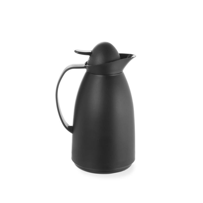 Termos ze szklanym wkładem Czarny