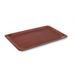 Taca antypoślizgowa drewniana - prostokątna Euronorm
