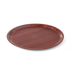 Taca antypoślizgowa drewniana  - okrągła, z niskim rantem śr. 380 mm