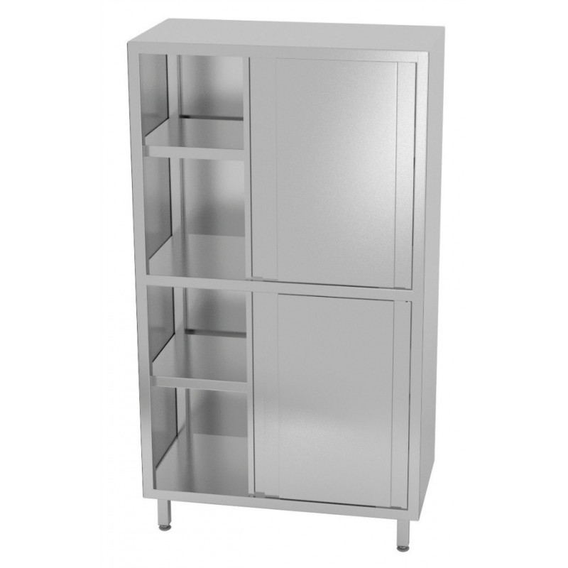 Szafa magazynowa ze stali nierdzewnej drzwi suwane 900x500x2000