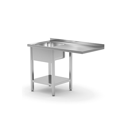 Stół ze zlewem jednokomorowym, półką i miejscem na zmywarkę lub lodówkę 1500x700x850mm