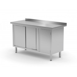 Stół przyścienny z szafką i drzwiami suwanymi 1700x700x850mm