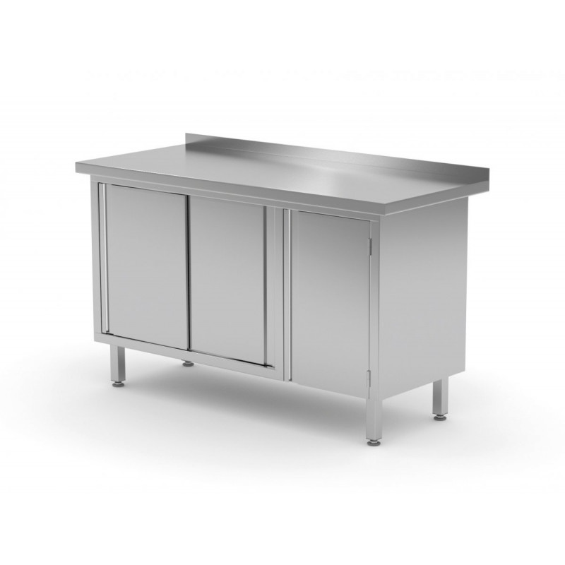 Stół przyścienny z szafką i drzwiami suwanymi 1900x600x850mm