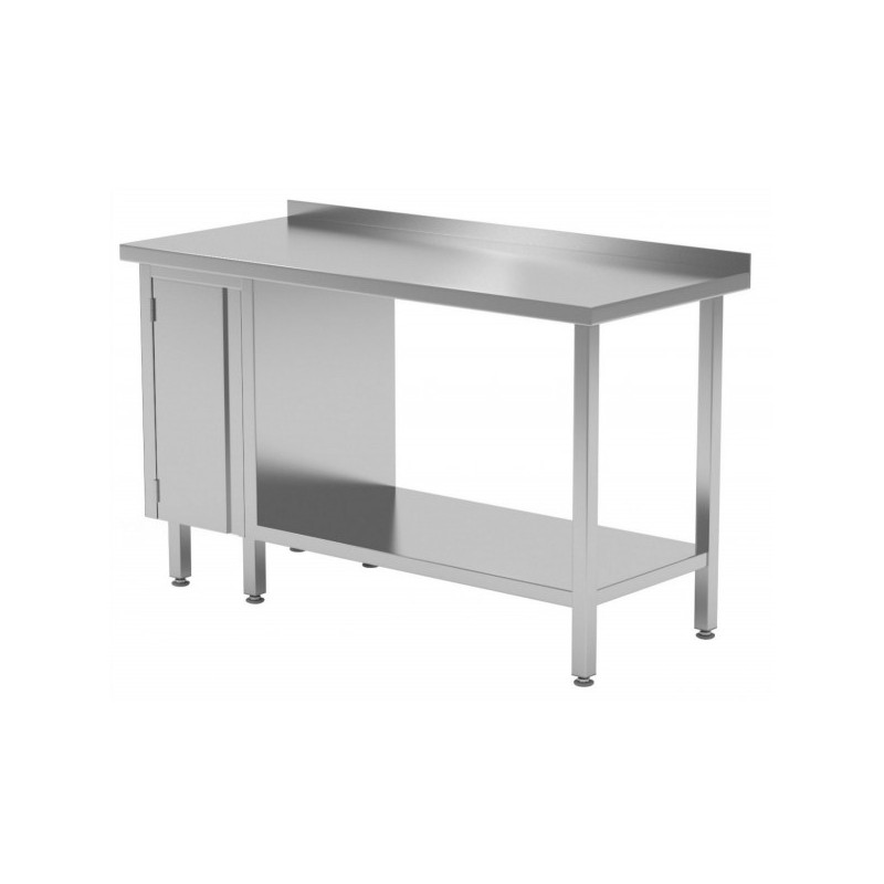 Stół przyścienny szafka z drzwiami na zawiasach i półką 1400x600x850mm