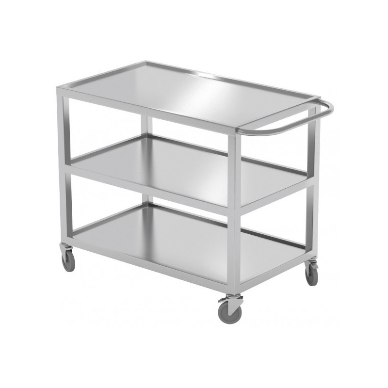 Wózek 3-półkowy ze stali nierdzewnej 900x600x850