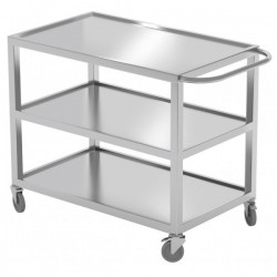 Wózek 3-półkowy ze stali nierdzewnej 1000x500x850