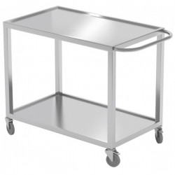 Wózek 2-półkowy ze stali nierdzewnej 900x500x850