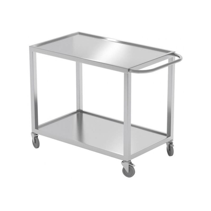 Wózek 2-półkowy ze stali nierdzewnej 800x500x850