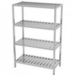 Regał magazynowy ze stali nierdzewnej gretingowy 4-półkowy 600x500x1800mm