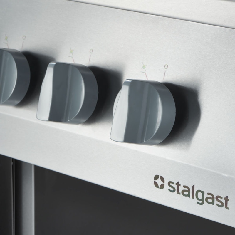 Kuchnia gazowa ECO z piekarnikiem elektrycznym, 6-palnikowa, P 25.5+6.5 kW, U G20