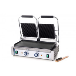 Grill kontaktowy podwójny - ryflowano-gładki Hendi | 263808
