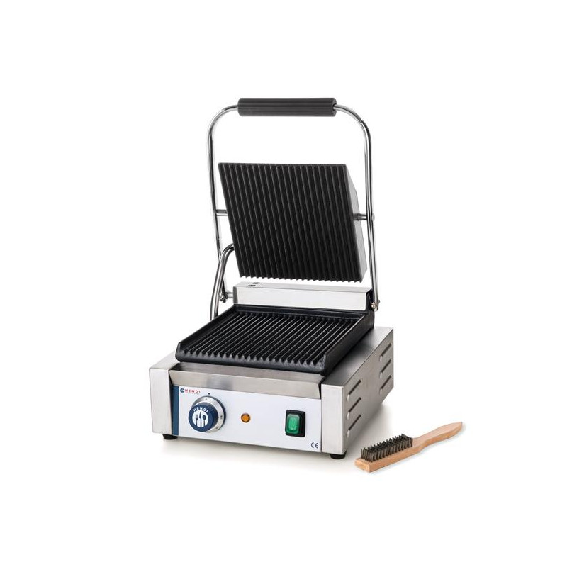 Grill kontaktowy pojedyńczy góra ryflowana, dół gładki Hendi | 263600