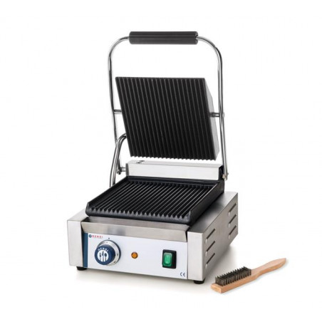 Grill kontaktowy pojedyńczy góra ryflowana, dół gładki Hendi | 263600