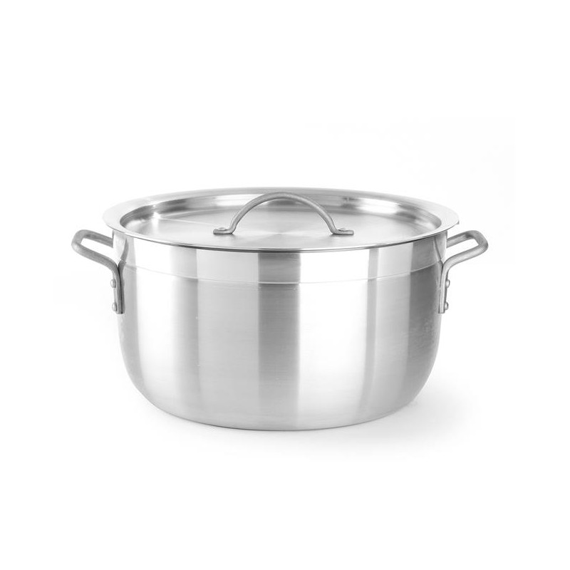 Garnek średni aluminiowy Profi Line z pokrywką 13L Hendi | 610107