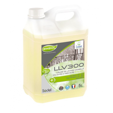 LLV300  25kg | Ekologiczny płyn do mycia maszynowego naczyń stołowych oraz kuchennych w wodzie twardej i bardzo twardej