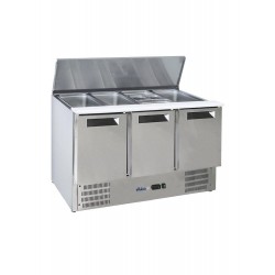 Stół chłodniczy sałatkowy z pokrywą uchylną 3-drzwiowy Hendi | 236178