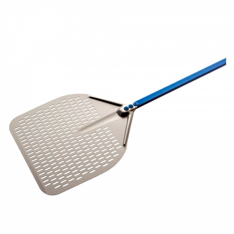 Łopata do pizzy prostokątna perforowana 33cm GI-Metal | MG-A32180RF