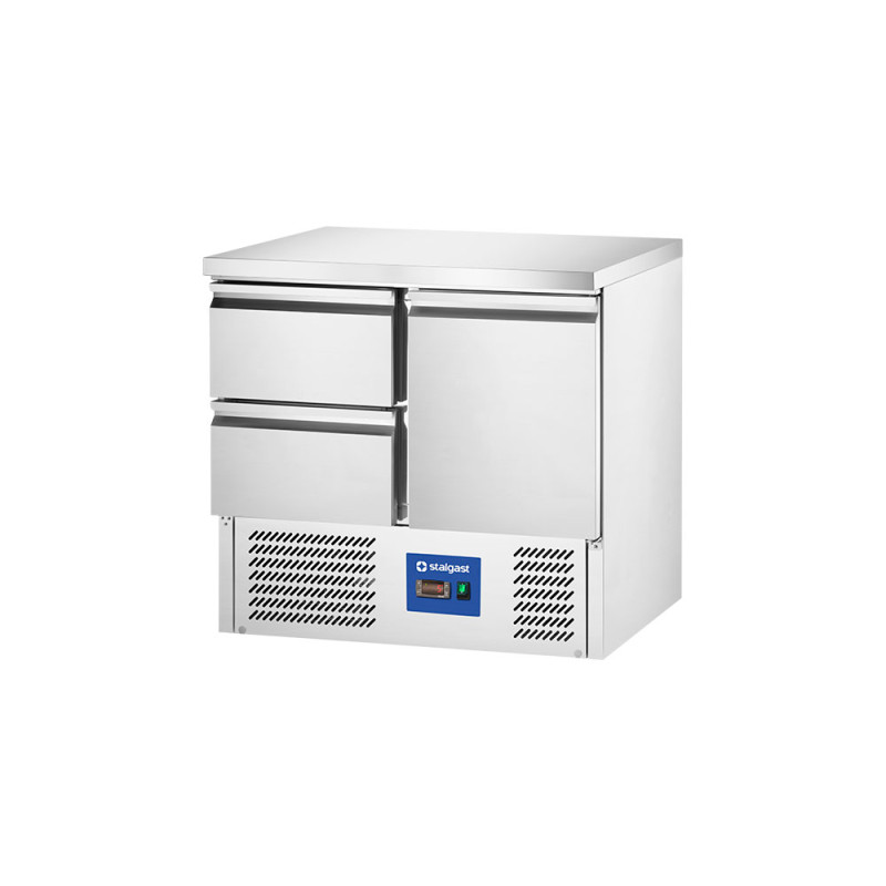 Stół chłodniczy z drzwiami i 2 szufladami, agregat na dole, V 220 l