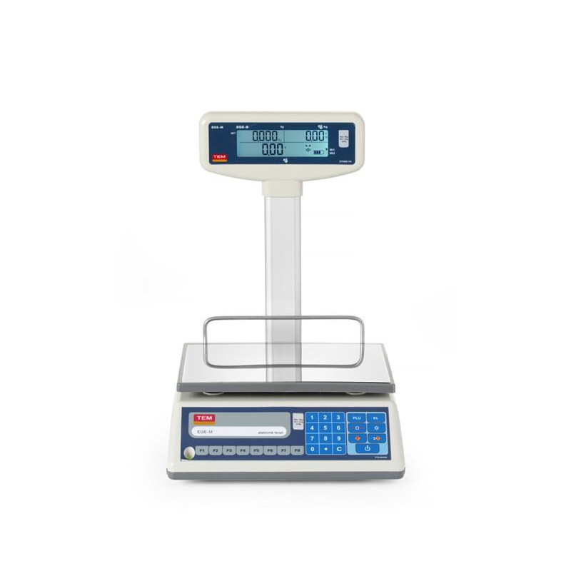 Waga kalkulacyjna LCD z wysięgnikiem i legalizacją, seria EGE, 15 kg