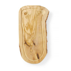 Deska do serwowania z drewna oliwnego, z rowkiem 300x210x(H)18