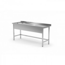 Stół ze zlewem jednokomorowym,wzmocniony bez półki 1800x600x850mm