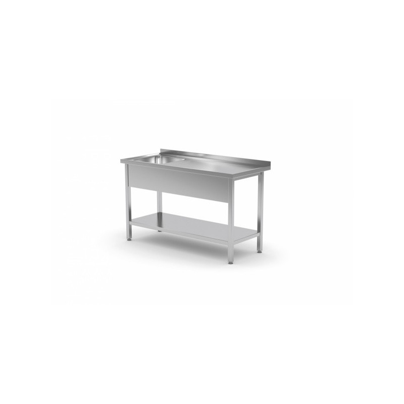 Stół ze zlewem jednokomorowym i półką 1900x700x850mm